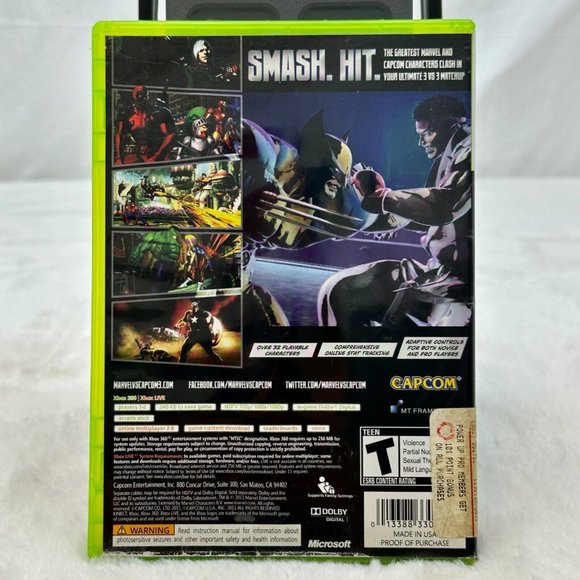 Marvel Vs. Capcom 3 Fate of Two Worlds (XBOX 360, 2011, Capcom) - Picture 2 of 6